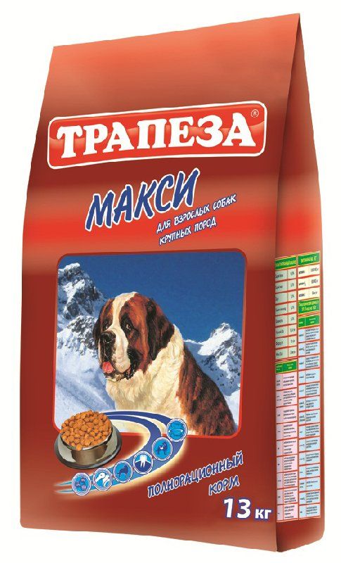 Сухой корм для собак Трапеза Макси 13 кг.